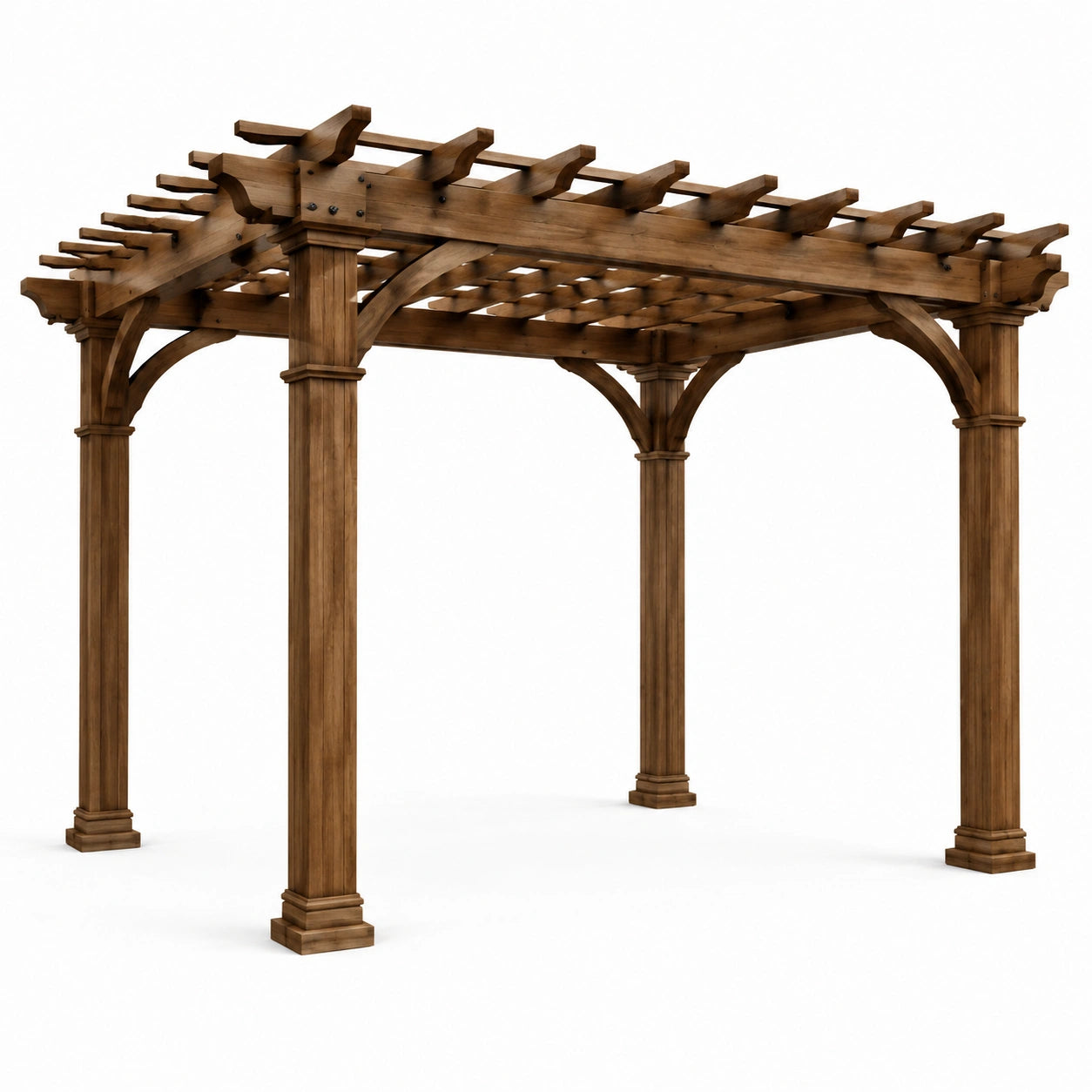 Pérgola de madera marrón para exteriores 300x300x250cm