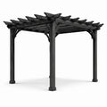 Pérgola de madera para exteriores negra 300x300 cm