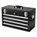Caja de herramientas de metal con 4 cajones negros