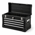 Caja de herramientas de acero con cerradura y cajones de 60x30x35 cm