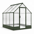 Invernadero de Aluminio Verde con Paneles de Policarbonato 192x125x190 cm