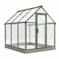 Invernadero de aluminio y policarbonato verde 250x190x195 cm