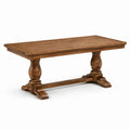Mesa de comedor de madera de roble marrón 180x90x76 cm